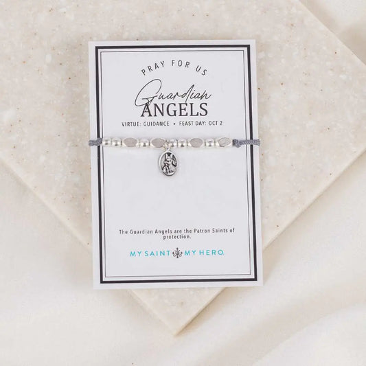 My Saint My Hero - The Little Saints - Guardian Angels Bracelet (Silver/Grey)