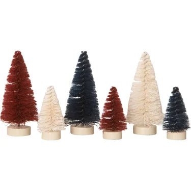Bethany Lowe - Old Glory Mini Bottle Brush Trees (Set of 6)