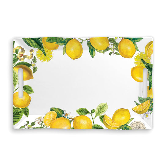 Michel Design Works - Lemon Basil Melamine Serveware Large Tray