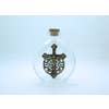 Crucifix On Cross Holy Water Bottle - Round