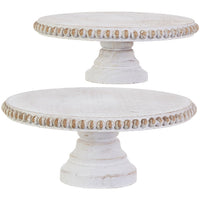 RAZ - DISTRESSED BEADED EDGE PEDESTAL (Large or Small)