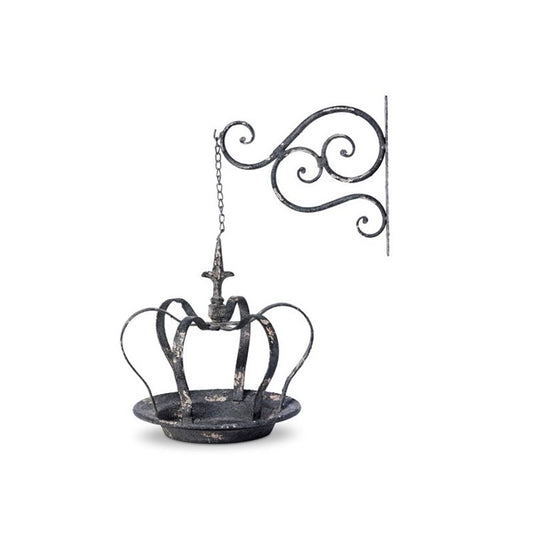 Park Hill - Hanging Crown Bird Feeder with Metal Wall Bracket