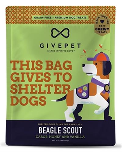 GivePet Soft Dog Treats Beagle Scout 6 oz bag