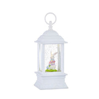 RAZ - 9.5" BUNNY AND BUTTERFLY ANIMATED LIGHTED WATER LANTERN
