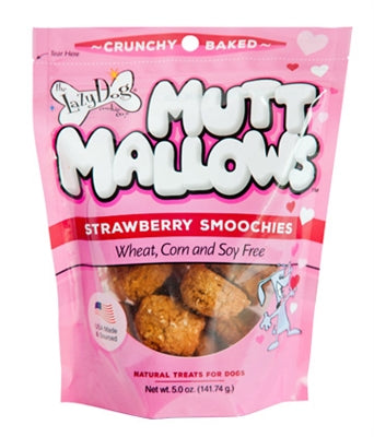Mutt Mallows Strawberry Smoochies 5 oz by The Lazy Dog