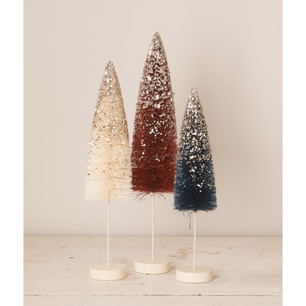 Bethany Lowe - Firework Bottle Brush Trees Set of 3