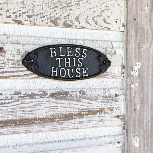 Park Hill - Cast Iron Bless This House Plaque