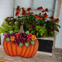 The Round Top Collection - Orange Pumpkin with Roses