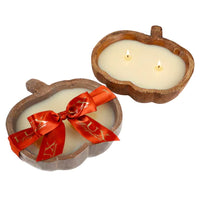 LUX - 2 WICK LARGE HEIRLOOM PUMPKIN CANDLE