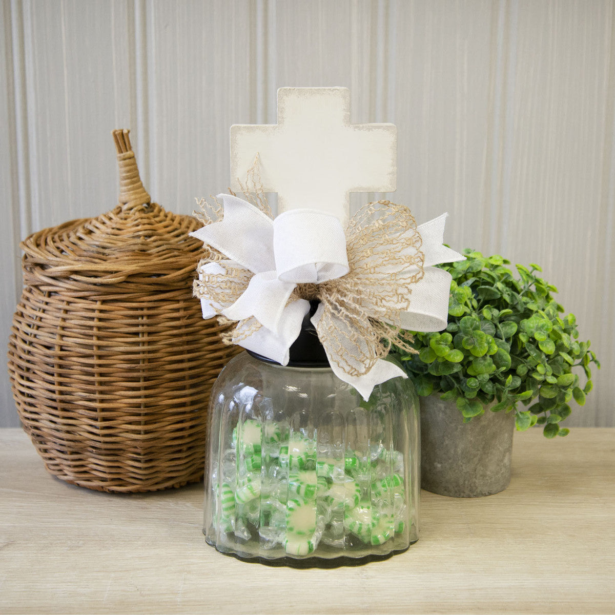 The Round Top Collection - White Cross Finial