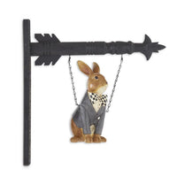 Sitting Bunny w/Harlequin Bow Tie Arrow Add-On (Arrow Not Included)