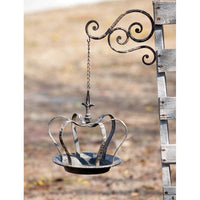 Park Hill - Hanging Crown Bird Feeder with Metal Wall Bracket