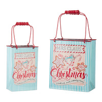 RAZ - MRS CLAUS COOKIES SHOPPING BAG CONTAINERS (Tall or Short)