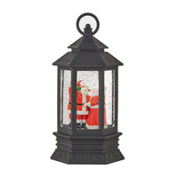 RAZ - 10" SANTA AND MRS. CLAUS MUSICAL LIGHTED WATER LANTERN