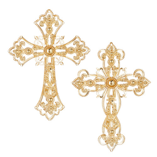 RAZ - 6" CROSS ORNAMENT (Two Styles)