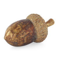 7.25 INCH GOLD & BRONZE TEXTURED RESIN ACORN - LARGE