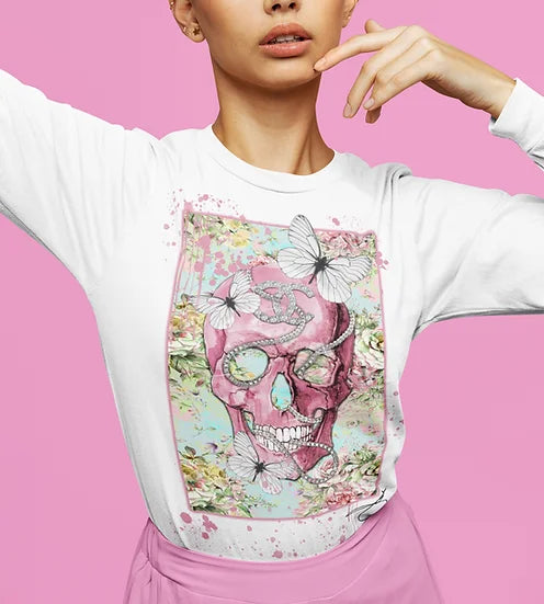 By Jodi Pedri - Pink Skull T-shirt