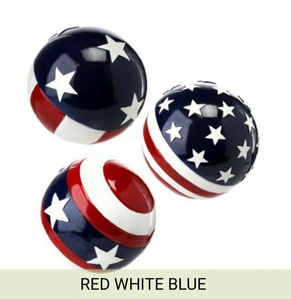 Regency - POLYSTONE FLAG ORBS 3.5"D - Set of 3