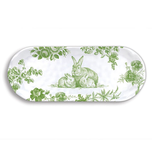 Michel Design Works - Bunny Toile Melamine Serveware Accent Tray
