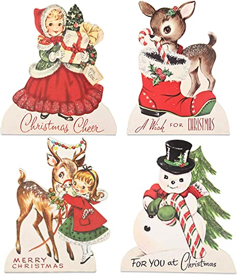 Bethany Lowe - Retro Christmas Character Dummy Board/Christmas Sign (Four Styles To Choose From)