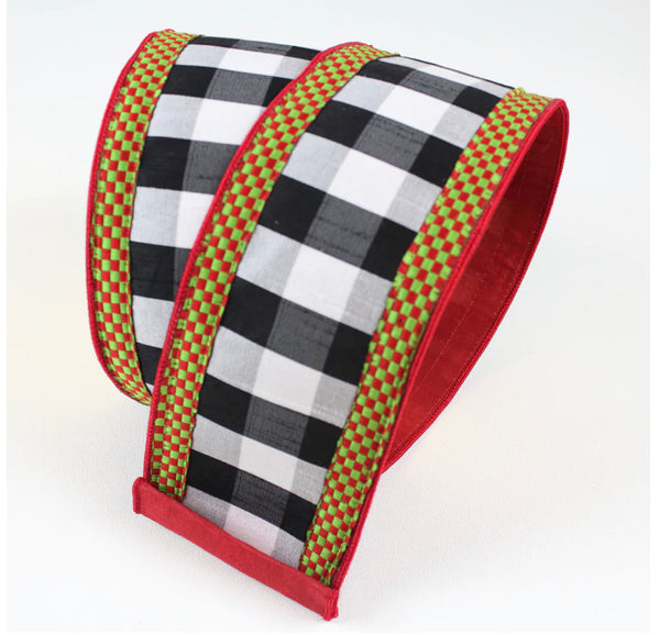 Farrisilk-Checks on Check Ribbon