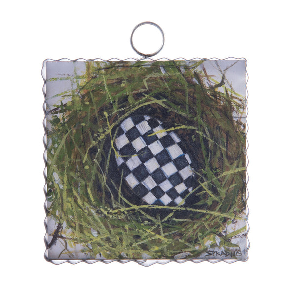 The Round Top Collection - Mini Checked Egg Print