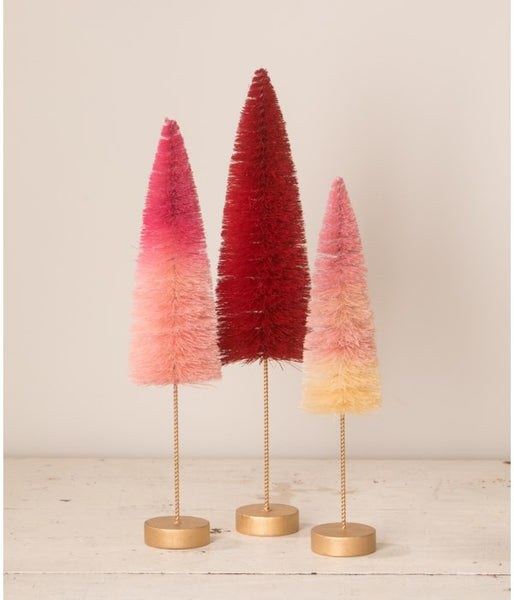 Bethany Lowe - Valentine Ombre Trees - Set of 3