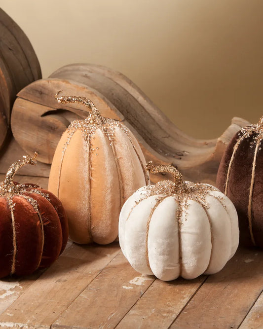 Bethany Lowe - Elegant Fall Velvet Pumpkin (Four colors to choose from)