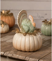 Bethany Lowe - Elegant Turkey on Pumpkin