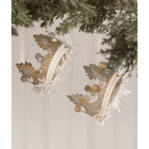 Bethany Lowe - Peaceful Crown Ornament (Two Styles To Choose From)