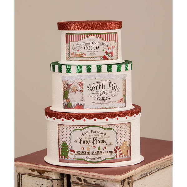 Bethany Lowe - Sweet Tidings Christmas Boxes Set of 3